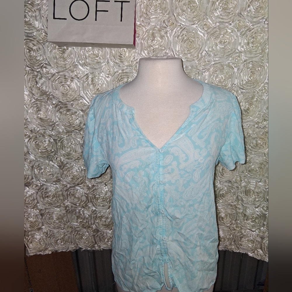 LOFT Light Blue Button Down Shirt